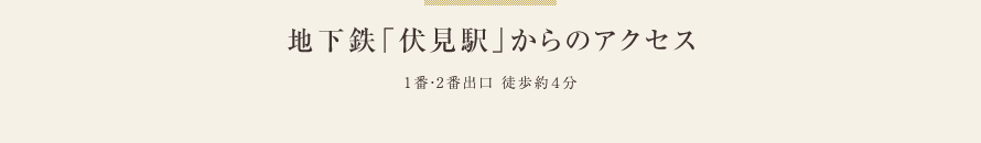 地下鉄「伏見駅」からのアクセス