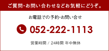 問い合わせ電話番号052-222-1113